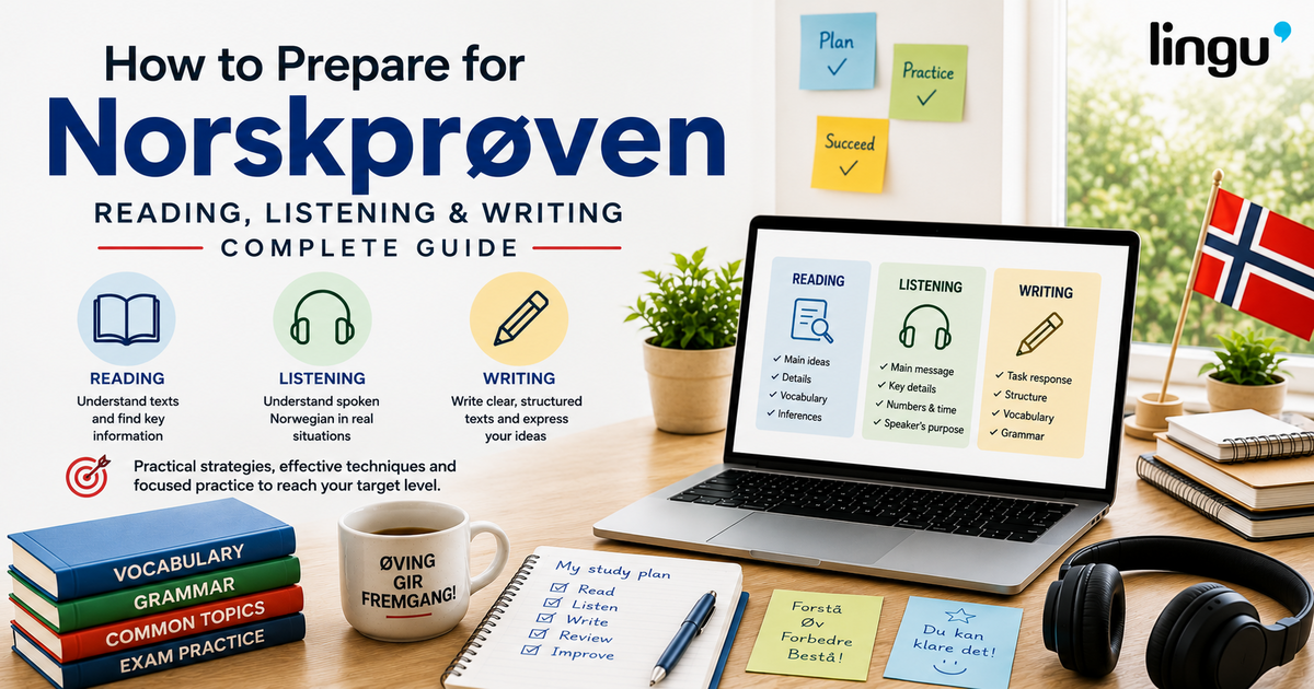 How to Prepare for Norskprøven Reading, Listening and Writing - Complete Guide - 